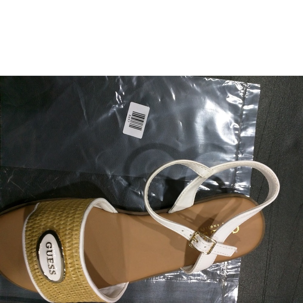 Guess Moores Raffia Sandals Womens,Tan 8M US